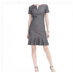 Banana republic stitch denim short sleeve Dress knee length size 8 blue